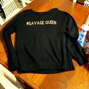 Rare Anvil #SAVAGE QUEEN Medium Sweatshirt